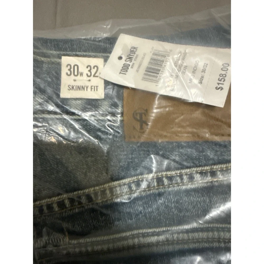 Todd Snyder Mens 30x32 Skinny‎ Fit Stretch Jeans Medium Indigo Wash